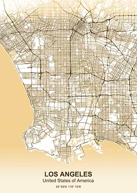los angeles pastel map