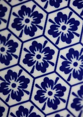 Flowers blue patterns art