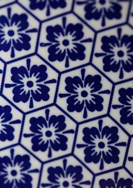 Flowers blue patterns art