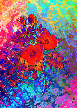 Neon Flower Illustration