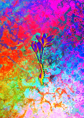 Neon Flower Illustration