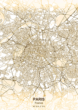 paris pastel map
