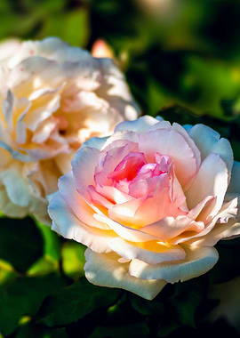 Pink Beige Rose Flowers