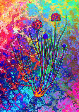 Neon Flower Illustration