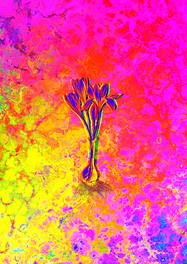 Neon Flower Illustration