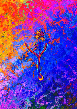 Neon Flower Illustration