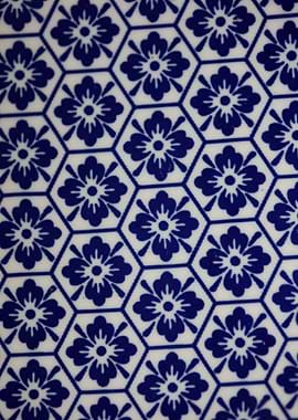 Flowers blue patterns art