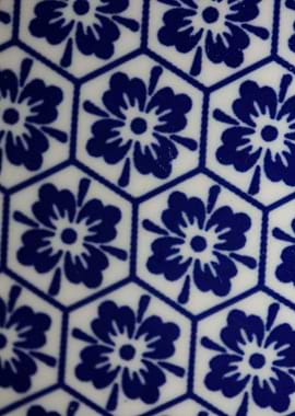 Flowers blue patterns art
