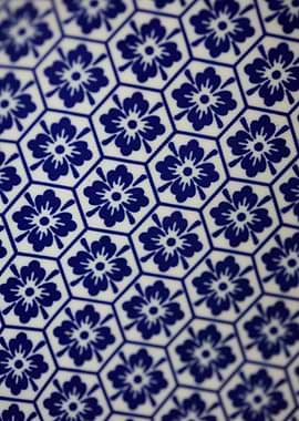 Flowers blue patterns art