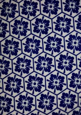 Flowers blue patterns art