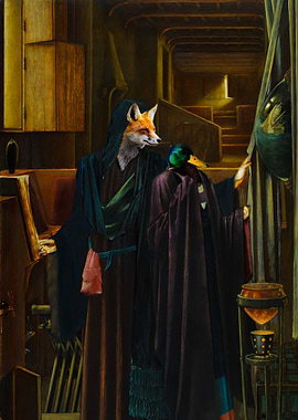 Religious fox and duck