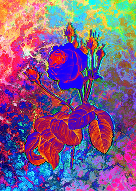 Neon Floral Illustration