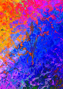 Neon Flower Illustration