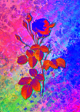 Neon Floral Illustration