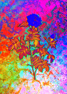 Neon Floral Illustration