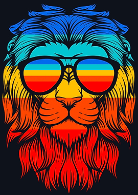 The lion head artwork