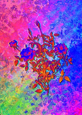 Neon Botanical Drawing