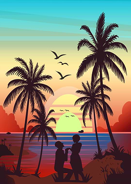 Beach Romantic Shillouet