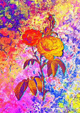 Neon Floral Illustration