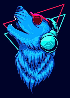 The beautiful wolf head