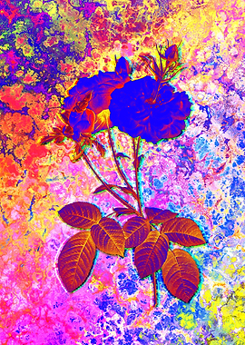 Neon Botanical Drawing