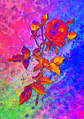 Neon Floral Illustration