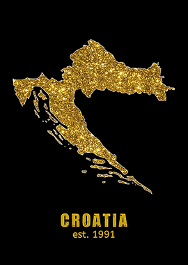 Croatia Gold Map