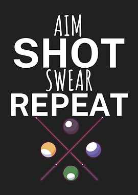 Pool Billard aim shot