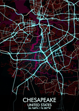 Chesapeake Virginia Map