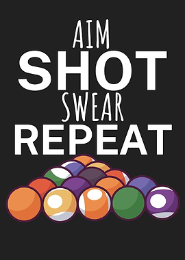 Pool Billard aim shot