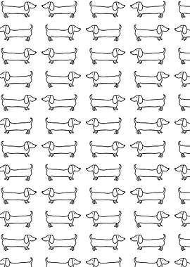 Simple dachshund pattern
