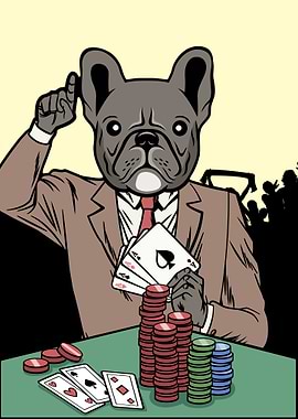 French Bulldog Dog Poker A