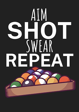 Pool Billard aim shot