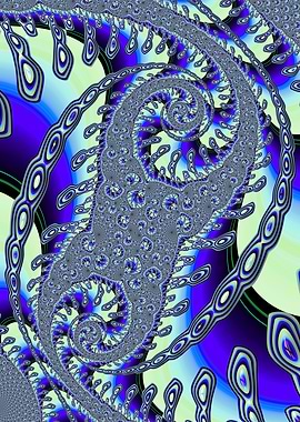 Blue Striped Spirals