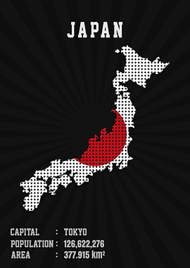 Japan Flag Map