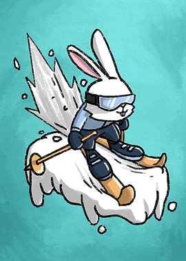 Skiing Bunny Rabbit 2