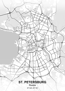 st petersbur city map