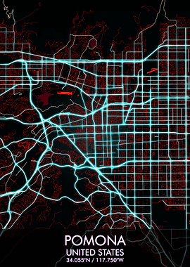 Pomona California Map