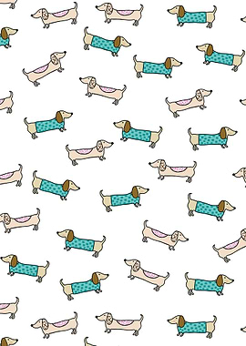 Cute pair of dachshunds