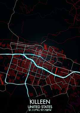 Killeen Texas City Map