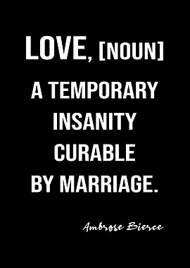 Bierce Quote On Love