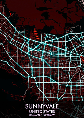 Sunnyvale California Map