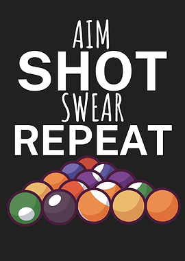 Pool Billard aim shot
