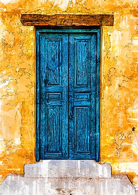 Blue Door Yellow Wall