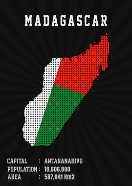 Madagascar Flag Map