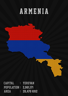 Armenia Flag Map