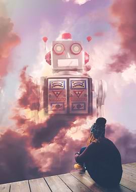 Robot Surrealism Painting