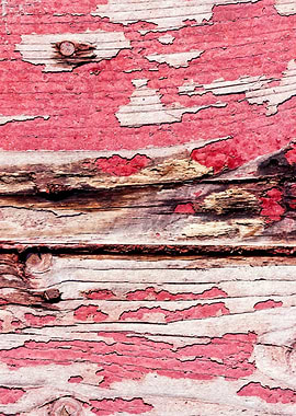 Red Painted Wooden Planks
