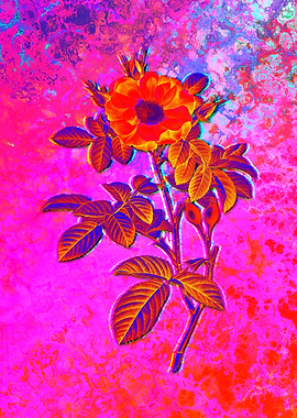 Neon Flower Illustration