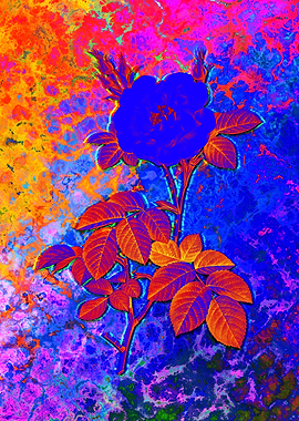 Neon Floral Illustration